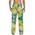 thumbnail image 4 of FORMRS Mens Pajama Pants with Pockets Soft Cotton Sleepwear Lounge Bottoms, Sizes S-2XL, Colorful Plants, 4 of 7