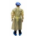 thumbnail image 2 of Jinsinto Robe d'Isolement avec Poignets Élastiques, Quantité Universelle, Jaune (Lot de 10), 2 of 2