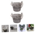 thumbnail image 4 of Minkissy 2Pack Creative Succulent Flower Pots Wood Barrel Planter Indoor Decoration, 4 of 8