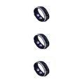 thumbnail image 2 of 3pcs Unisexe Strass Cuir Wrap Wrap Bracelet Bracelet Bracelet avec Deux Fermoirs Bouton Réglable, 2 of 4