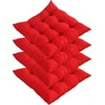 thumbnail image 1 of Nvzi A Set of 4 Dining Chair Cushions with Ties Soft Comfort Non Slip Square Seat Pads for Kitchen Dining Office Living Room Patio (red), 1 of 5