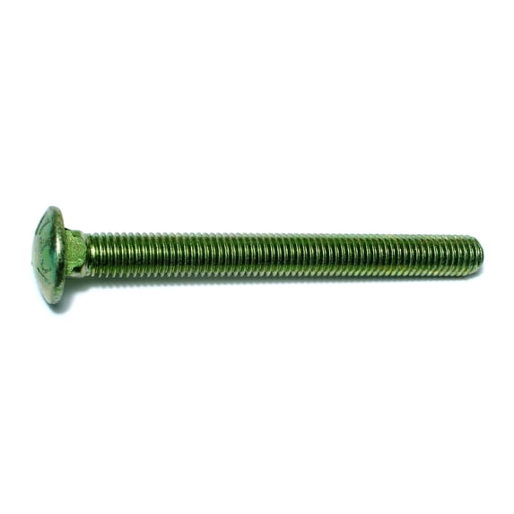 1/2"-13 x 5" Green Rinsed Zinc Grade 5 Carriage Bolts (19 pcs.)