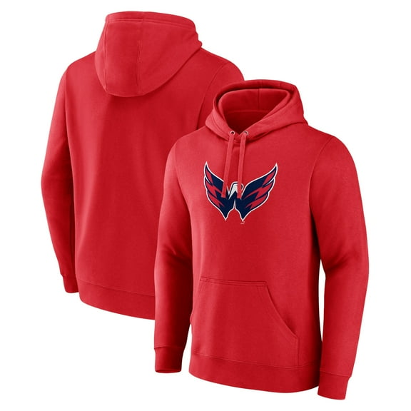 Men's Red Washington Capitals Primary Logo Pullover Hoodie