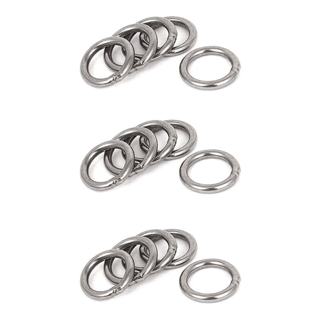 20 mm x 3 mm O Anillo Soldado de Flejes Correas de Acero Inoxidable 15Pzs