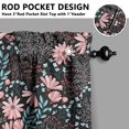 thumbnail image 5 of Kitchen Curtains 24 Inch Short - 3 Panel Set, Vintage Floral Butterfly Bee Botanical Print, Rod Pocket Window Curtain for Farmhouse, Modern Rustic, Spring Summer Decor, Easy Wash, 5 of 6