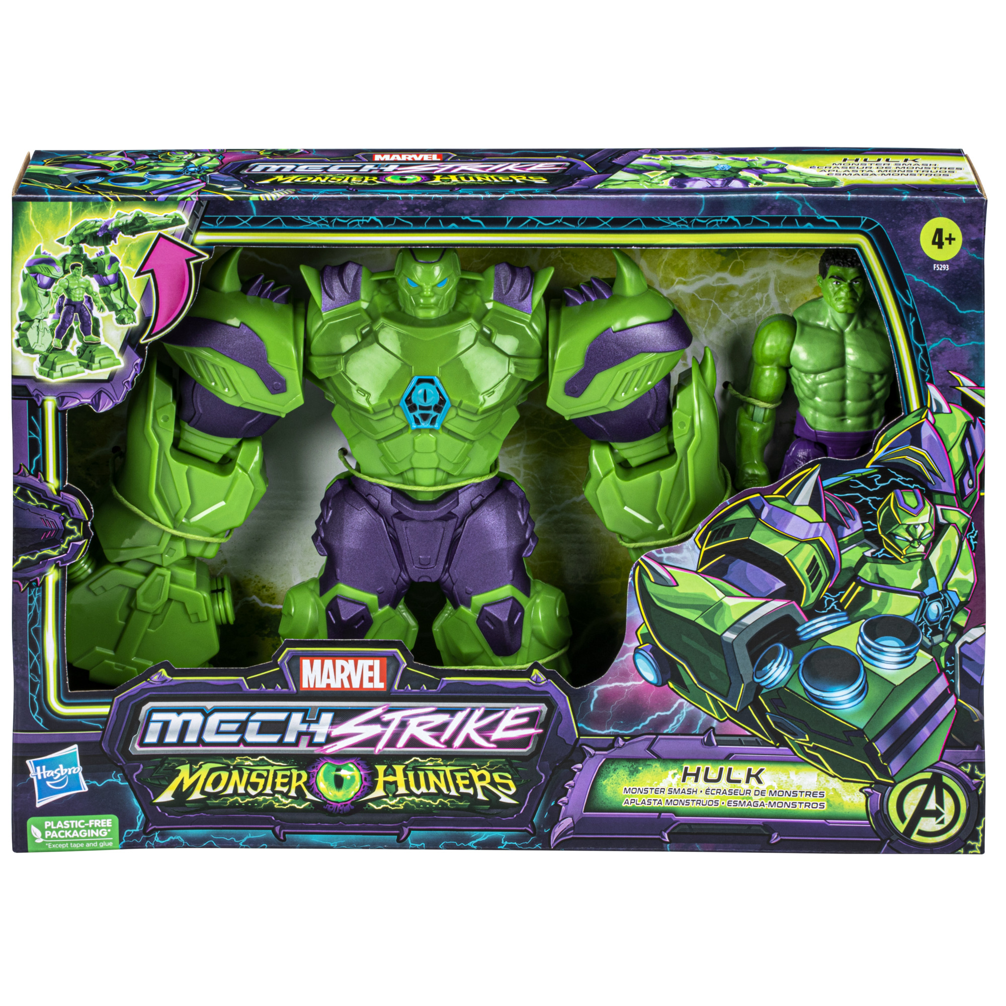 Hasbro Avengers Mech Strike Hulk – Action Figure Giocattolo Per Bambini, Multicolore, F2159