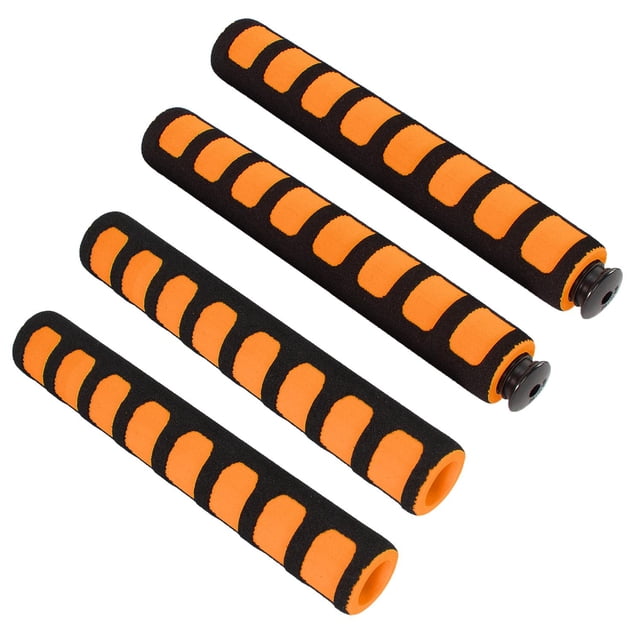 Juego De Protectores Para Manubrio Naranja Con Negro (4pz)