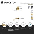 thumbnail image 7 of Kingston Brass KB6337CMLTO Manhattan Single-Handle Pressure Balanced Tub Faucet in Brushed Brass, 7 of 7