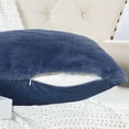 thumbnail image 3 of Home Soft Things Faux Fur Throw Pillow Cover 2 pcs Set - Dark Blue - 20'' x 20'', 3 of 7