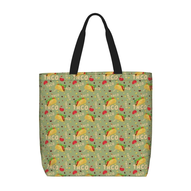 Easygdp Taco Bolsa Tote para Mujer, Bolso de Hombro para Trabajo, Playa, Viajes, Compras y Supermercado