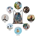 thumbnail image 6 of Rocae Starry Sky Planet Lollipop for Gym Bag Drawstring Bags Gym Backpack for Gym, Travel, Sports, Swimming, Beach-Small, 6 of 6