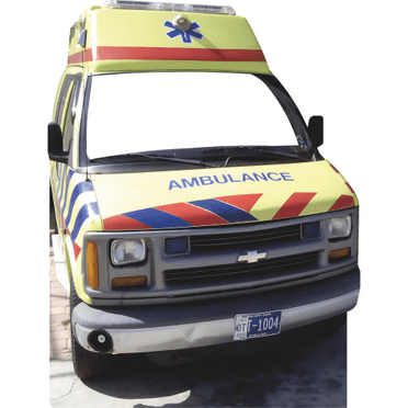 SP13258 Ambulance 911 Stand In Emergency Hospital Vehicle Cardboard Cutout Standee Standup