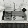 thumbnail image 2 of lemontalking 28" Undermount Kitchen Sink Single Bowl Basin Stainless Steel Kitchen Bar With Multiple Accessories, 2 of 8