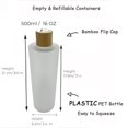 thumbnail image 2 of Botellas cosméticas BEECO GIF2U, 500 ml, paquete de 2 con tapa de disco de bambú, 2 of 7