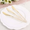 thumbnail image 4 of Efavormart 24 Pack | Gold Glittered Disposable Knives, Plastic Silverware Cutlery for Wedding Catered Events Banquet, 4 of 11