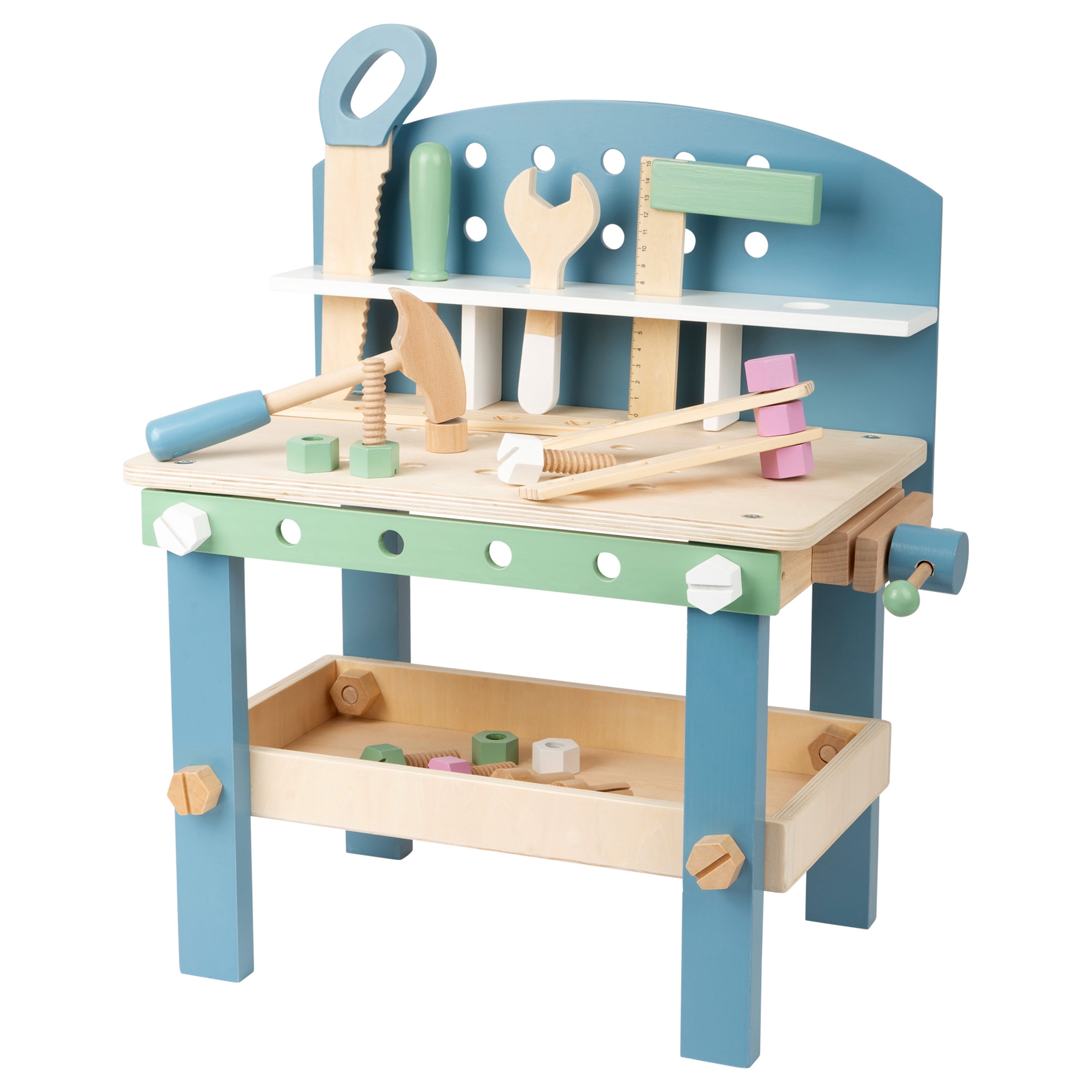 Details about   small foot wooden toys Compact Nordic Workbench Complete playset Designed for... 