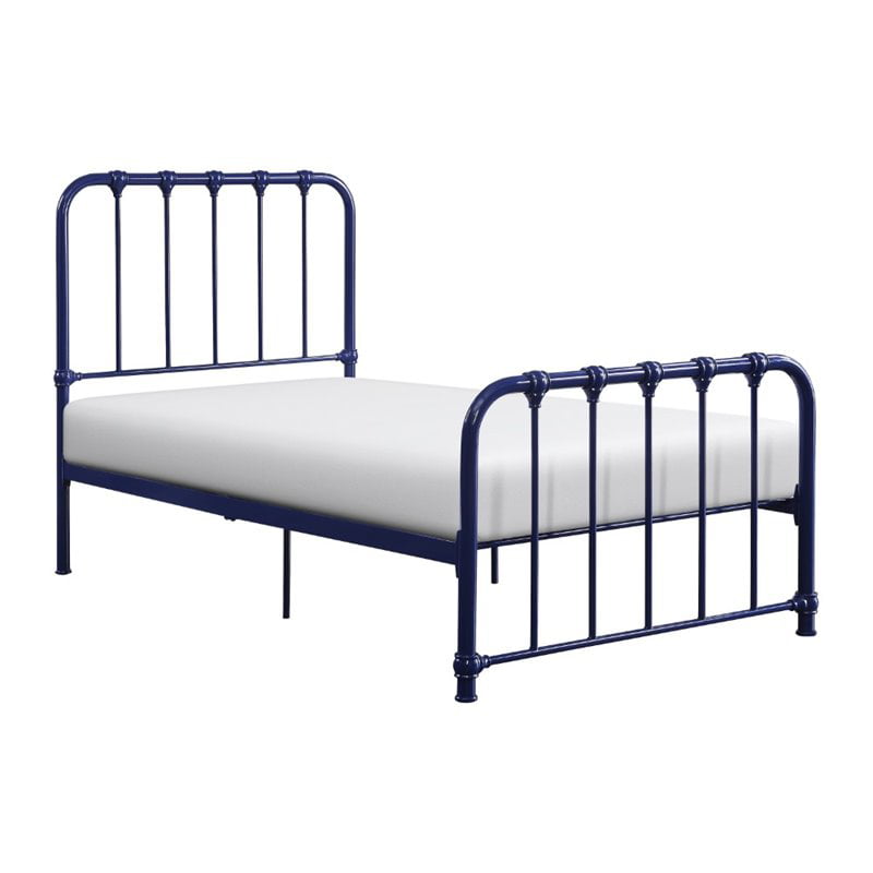Lexicon Bethany Twin Metal Platform Bed, Navy Bed Frame Twin