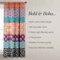 thumbnail image 6 of Bohemian Stripe Window Curtain Panels, Pair, 52" W x 63" L, Fuchsia & Orange - Colorful Short Curtains - Maximalist & Boho Decor - Boho Curtains For Bedroom, Living Room & Dining Room, 6 of 6