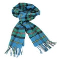 thumbnail image 2 of Locharron of Scotland Bowhill Macleod of Harris Ancient Lambswool Tartan Scarf - Blue/Green/Yellow, 2 of 3