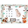 ZAROYEAX Baby Milestones Blanket Boys and Girls Weekly Monthly