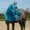 Turquoise, variant on Dura-Tech 4-Way Full Zip Horse Slicker Hood | Color Turquoise | Size Large