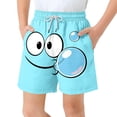 thumbnail image 1 of Pantalones cortos de bolsillo para niños con cordón elástico estampado casual traje de baño pantalones de cinco puntos, 1 of 8