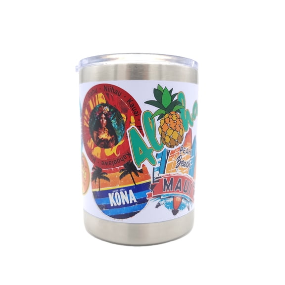 HI HPI Hawaii Personalized 10 oz Travel Sticker Stainless Steel Tumbler
