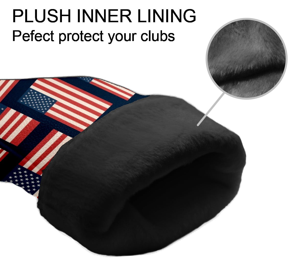 Golf Club Headcovers High Quality Waterproof Leather Golf Head Cover Set Men Women Driver Head Cover Exclusive Gift for Golf Lovers America Flag