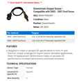 thumbnail image 2 of Downstream Oxygen Sensor - Compatible with 2003 - 2007 Ford Focus 2004 2005 2006, 2 of 2