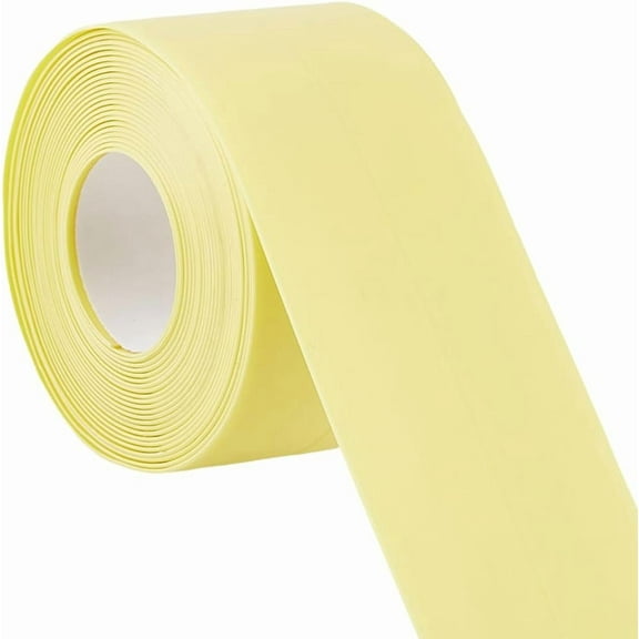 10.5 Feet Decorative Sealing Tape Yellow Sealant Tape PVC Waterproof Stain Proof Self Adhesive Bathroom Toilet Surround Corner Protector Caulking Strips for Kitchen Bath Floor Sink Caulk