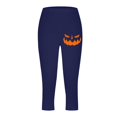 thumbnail image 4 of Bovemsi Compression Leggings for Women Vacation Outfits for Women Blue High Waist Stretchy Halloween Graphic Yoga Pants, 7/8 Length Slim Workout Running Leggings M, 4 of 4