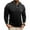 Black, variant on WTOBBY Men's Casual Long Sleeve Hooded T-Shirt Button Front, Solid Color with Pocket, Comfortable for Daily Wear, Layering, and Casual Street Style,Black L