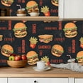 thumbnail image 5 of Peel and Stick Wallpaper Canvas Contact Paper Beef burger colorful seamless soda plastic glass juicy hamburger Self Adhesive and Removable 24in x 118in, 5 of 8