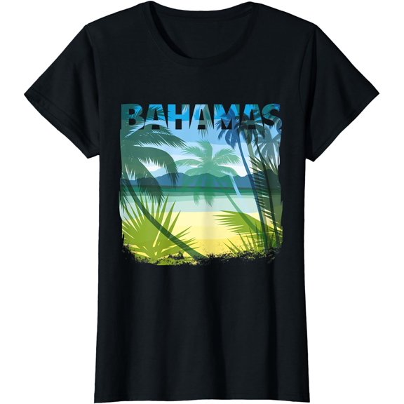 Bahamas Beach Summer Matching Family Palms Tree T-Shirt