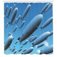 thumbnail image 3 of Ambesonne Zeppelin Shower Curtain, Sky Aviation Flight, 69"Wx70"L, Pale Blue, 3 of 3