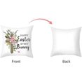 thumbnail image 4 of 4 fundas de almohada de conejo de Pascua de 18.0 x 18.0 in, fundas de almohada de huevos de conejo de Pascua, protector de cojín suave y cómodo, decoración de primavera, 4 of 5