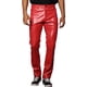 thumbnail image 1 of Pantalones de Cuero PU para Hombre INSPIRE CHIC Estilo Casual con Botones 34 Rojo, 1 of 5