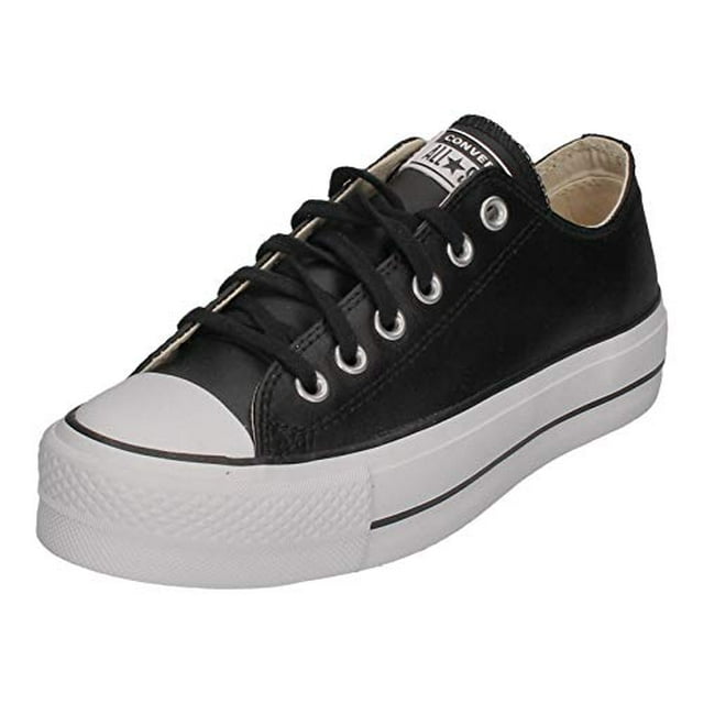 Converse Espadrille Chuck Taylor All Star Lift Clean pour Femme, Noir/noir/blanc, 8