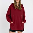 thumbnail image 2 of ZORYEVY Casual Womens Hoodies Pullover Tunic Lightweight Winter Sweatshirts for Women with Pockets Long Sleeve Solid Drawstring Tops, 2 of 7
