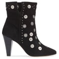 thumbnail image 2 of Lust For Life Casablanca Stud Bootie Black Suede Pointed Toe Metal Detail Boot (10), 2 of 4