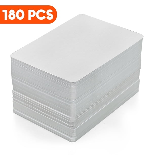 180 PCS Blank Playing Cards, White Blank Index Flash Cards, Vocabulary