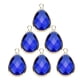 thumbnail image 2 of 6 piezas de accesorios de joyería para manualidades, collar con colgante de gota de agua de cristal, moda Azul Purpúreo, 2 of 3