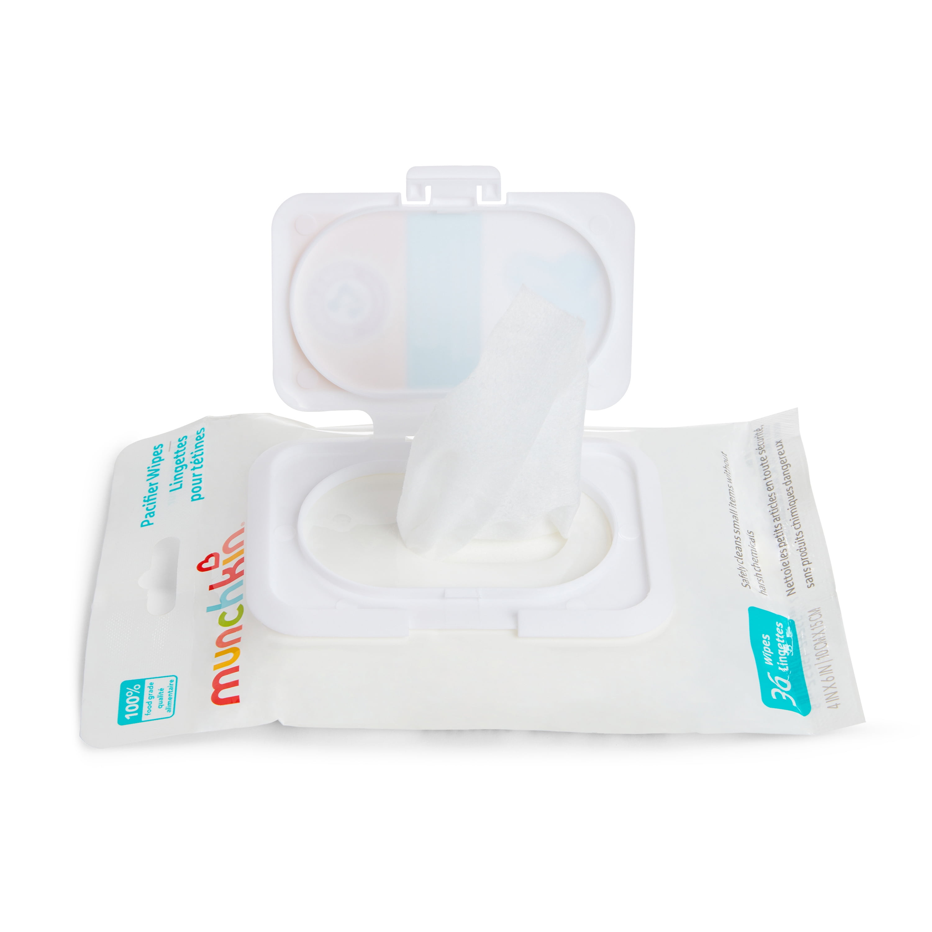 Munchkin® Arm & Hammer Pacifier Wipes, Safely Cleans Feeding Essentials, 36 Wipes, 1 Pack