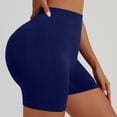 thumbnail image 6 of Domuza Womens Workout Impact Shorts V Back Butt Lifting Tummy Control Gym Shorts Comfy Running Seamless Booty Biker Shorts Blue XL, 6 of 8