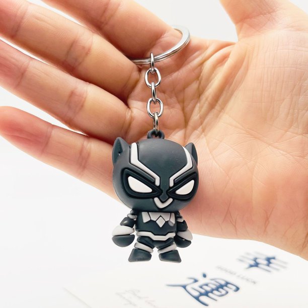 LLavero de la serie de Los Vengadores de Marvel, llaveros con dibujos animados de Iron Man, Spiderman, Capitán América, colgante para bolso