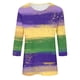 thumbnail image 5 of RKSTN Mardi Gras 3/4 Sleeve T Shirts for Women Top Oversized Crewneck Carnival Mask Print 3/4 Length Sleeve Shirt Womens Casual Round Neck Mask Tuesday Carnival Party Three Quarter Sleeve Tee Shirt, 5 of 5