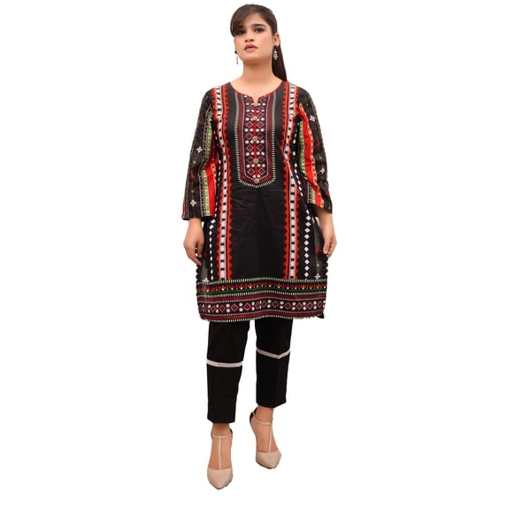 Indian Kurta Set for Women: Cotton Fabric, Casual & Festive, 2-Piece Printed Kurta, Office Wear Plus Size M-3XL