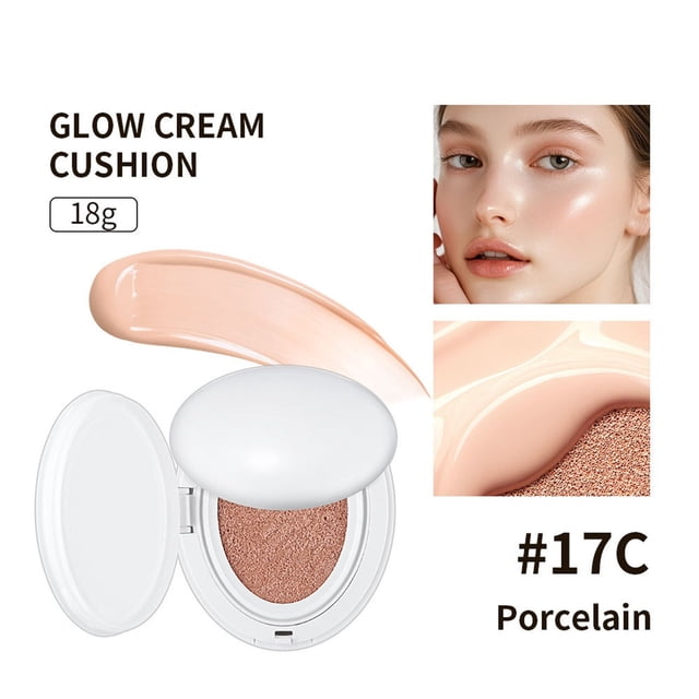 Beauty Concealer Glass Skin With Cushion Foundation Long Lasting Lightweight Buildable Coverage Semi Finish For All Skin Types Including Dark Skin 18Ml, Concealer for Women