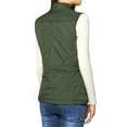 thumbnail image 3 of INSPIRE CHIC Women's Outerwear Vests Stand Collar Padded Gilet Zip Vest XS Green, 3 of 6