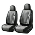 thumbnail image 3 of Florich Car Seat Covers, 2 Seats Waterproof Faux Leather Seat Cushions, Auto Protectors Universal Fit Most Cars, Black&Gray, 3 of 7